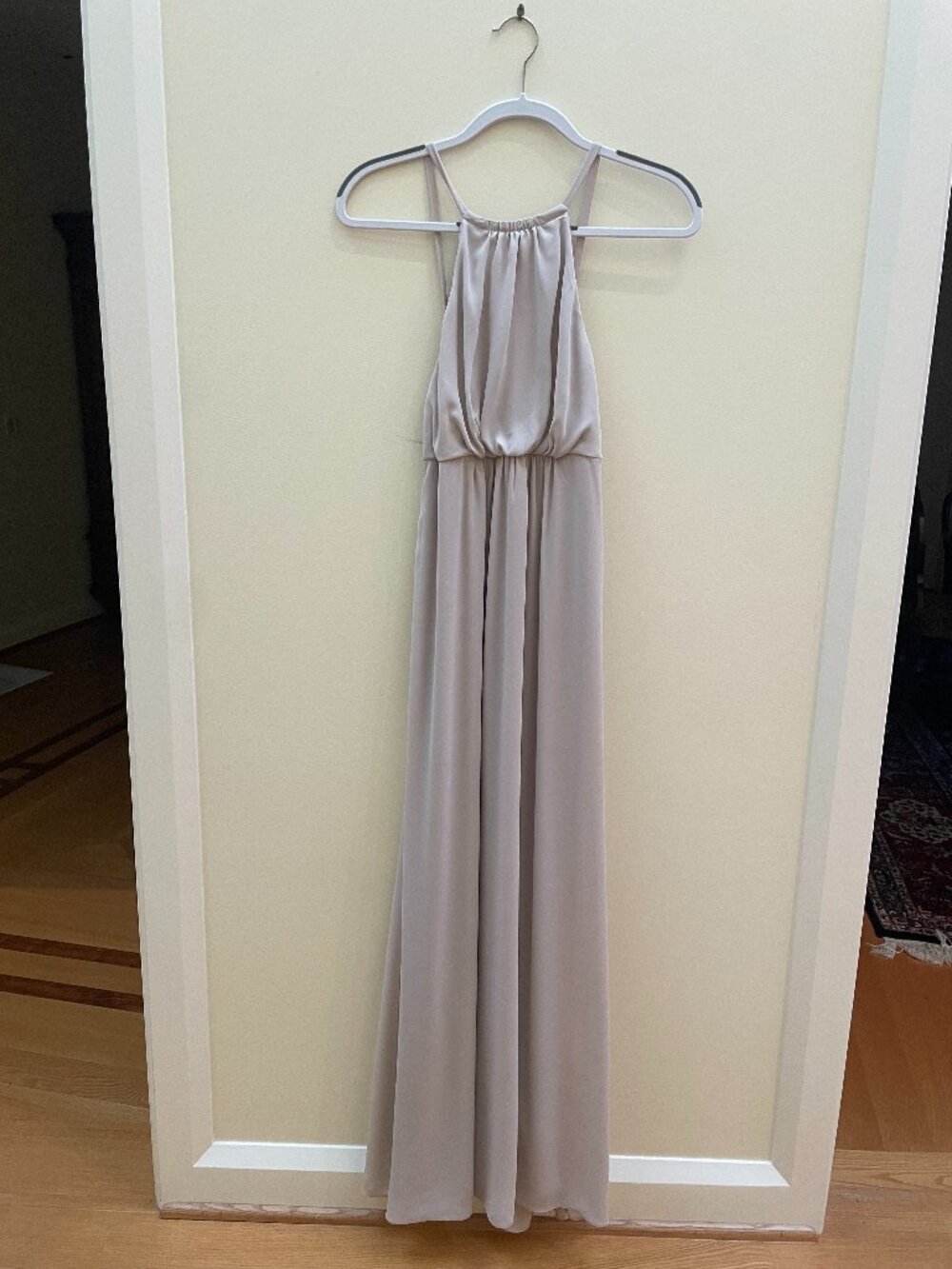 Show Me Your Mumu Heather Halter Maxi Dress Beige Size S